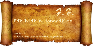 Fábián Honoráta névjegykártya